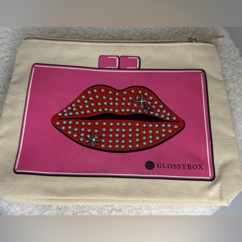 Thursday Friday Pink and Cream Hot-Lips Cosmetic Bag